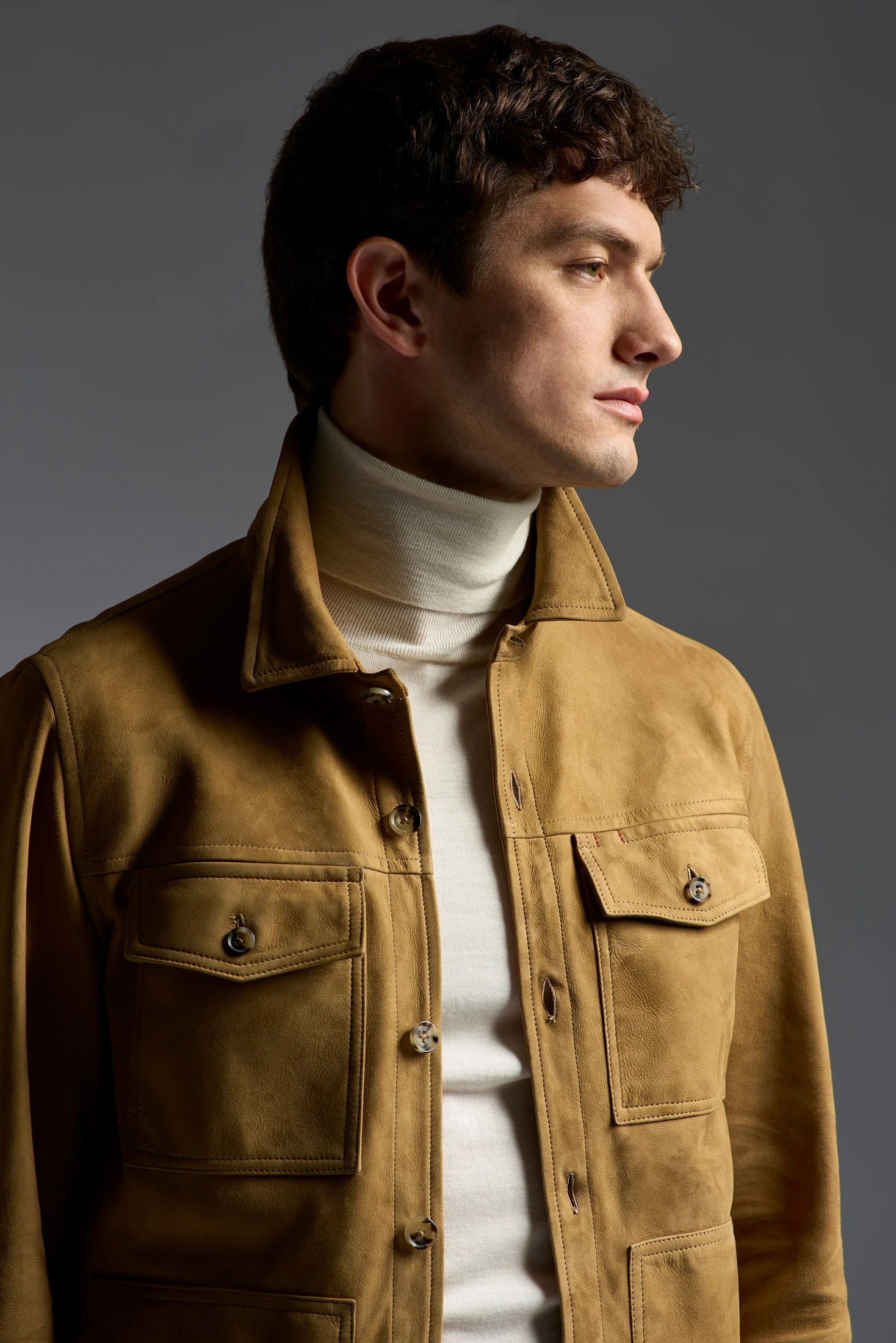 Overshirt PLW61 AQUA SUEDE DOUBLE - Image 4