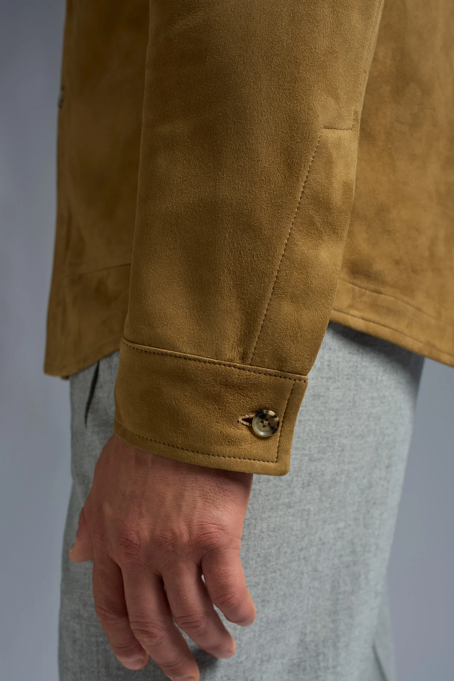 Overshirt PLW61 AQUA SUEDE DOUBLE - Image 5