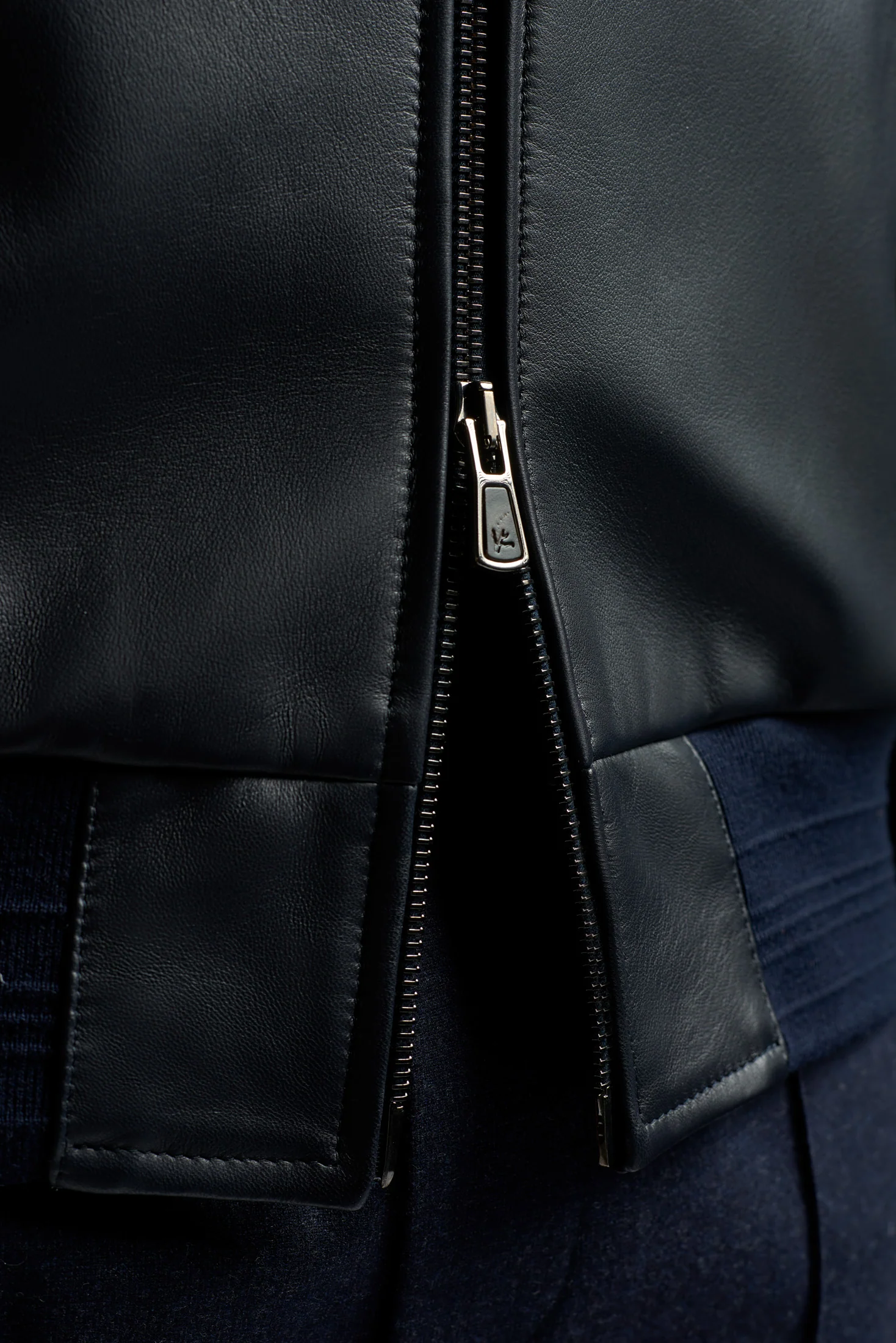 Leather Zip Hoodie - Image 5