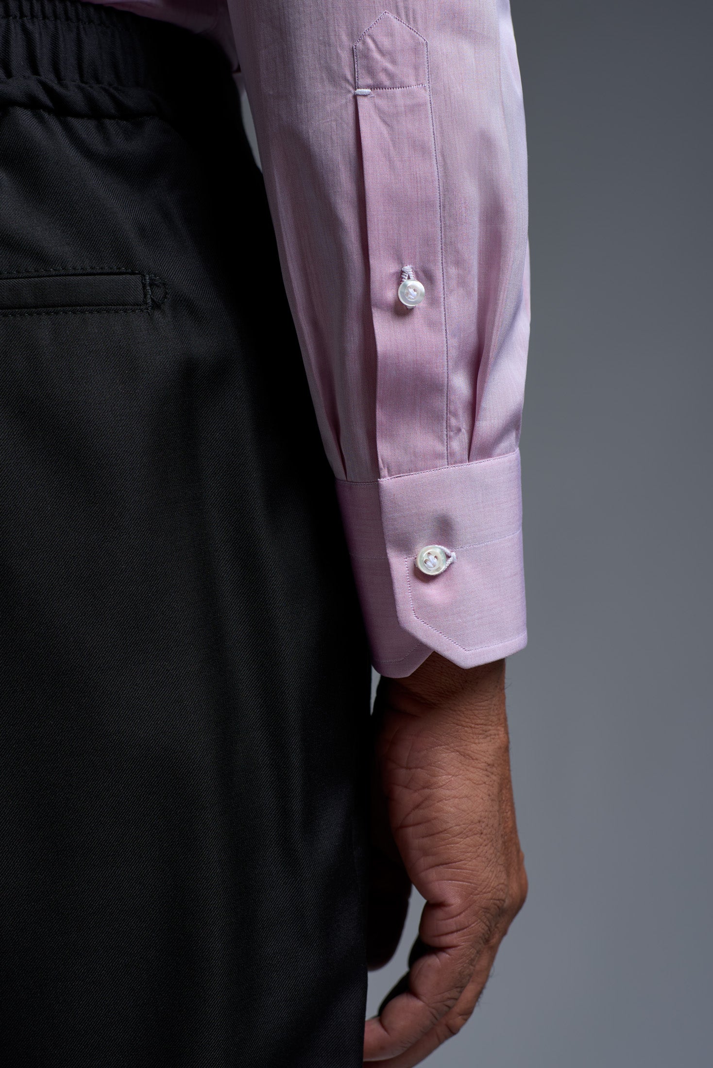 Mix Button Down Collar Shirt - Image 4