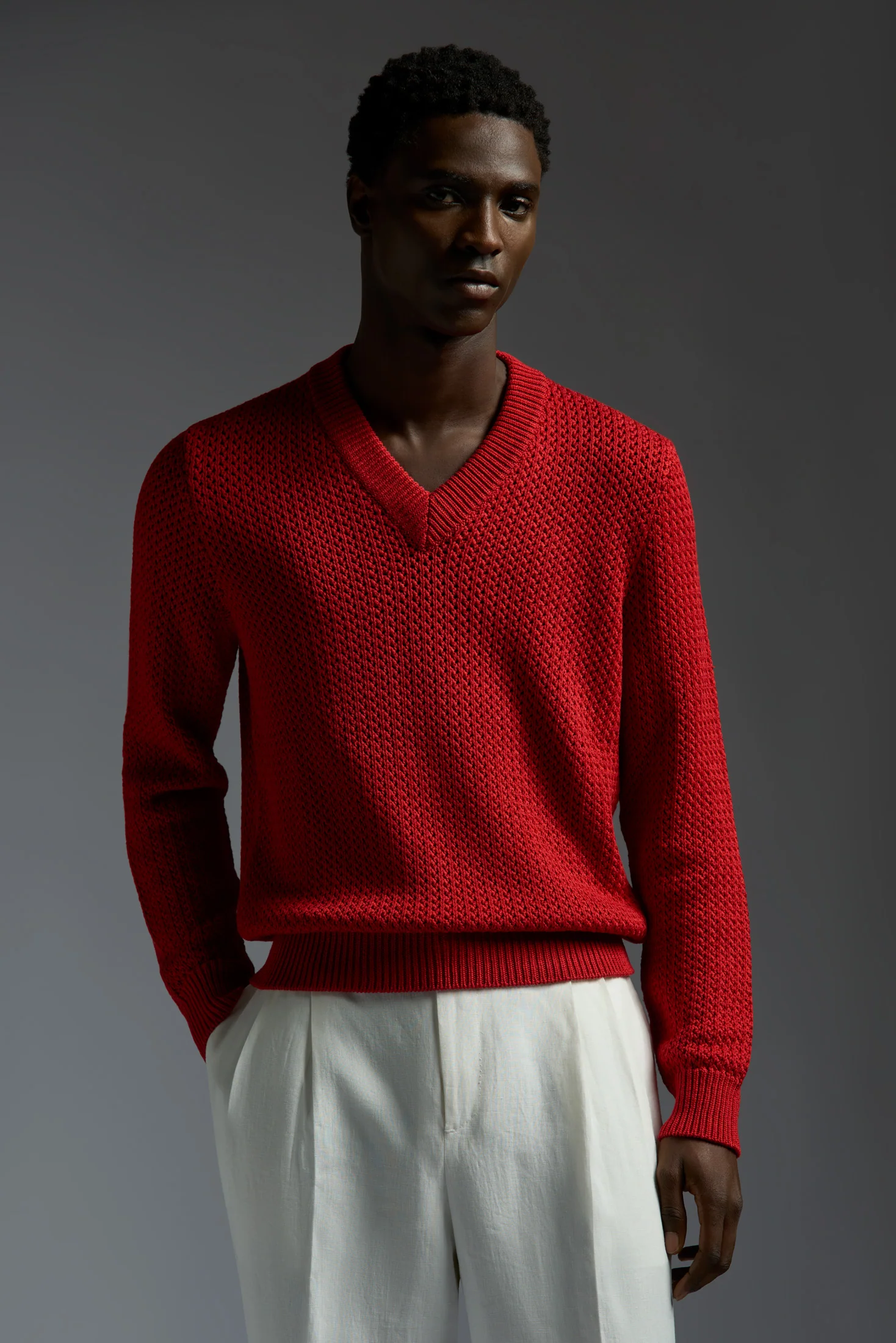 Silk and Cotton V-Neck - Image 6