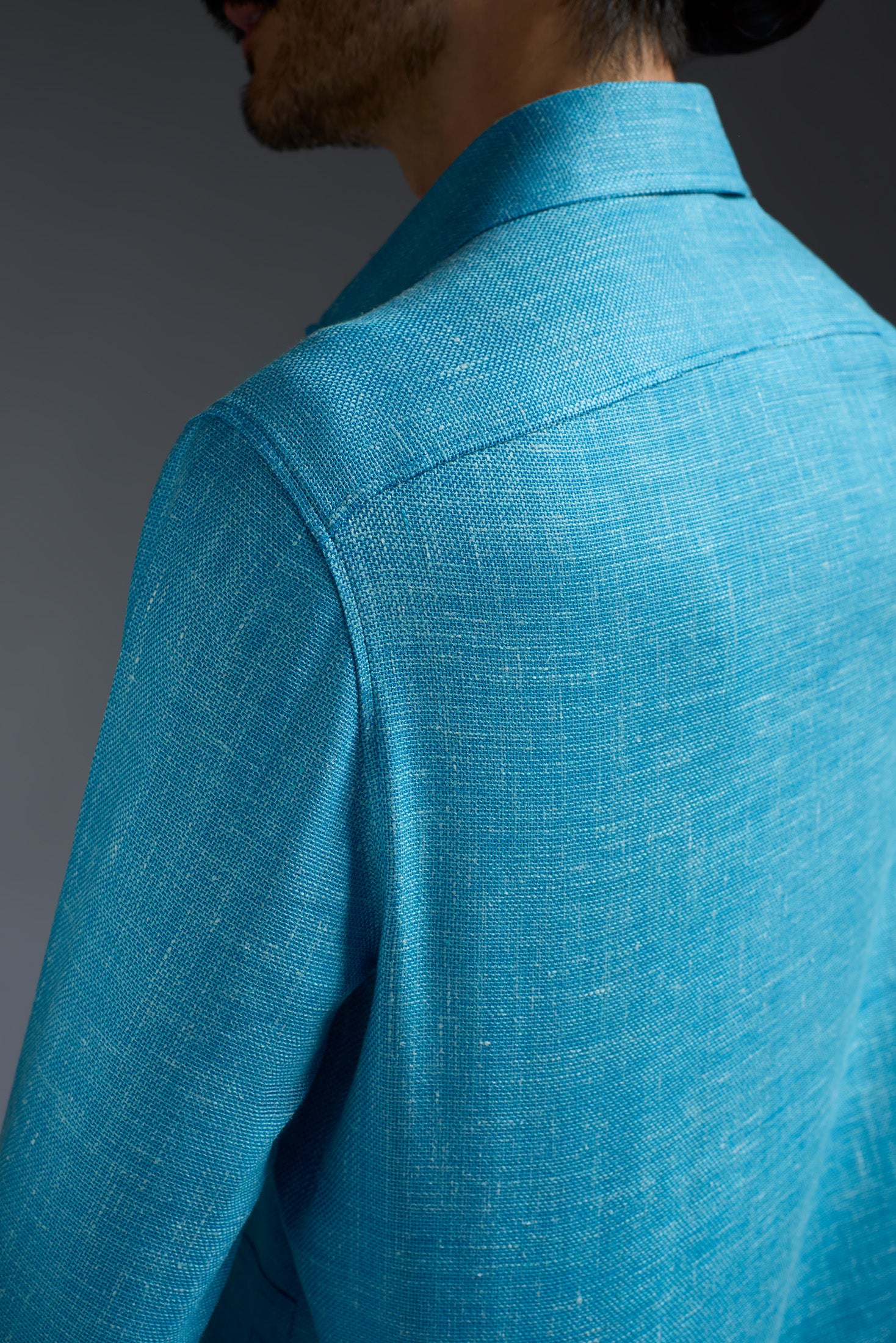 Wool Silk and Linen Four Pockets Overshirt - Image 10