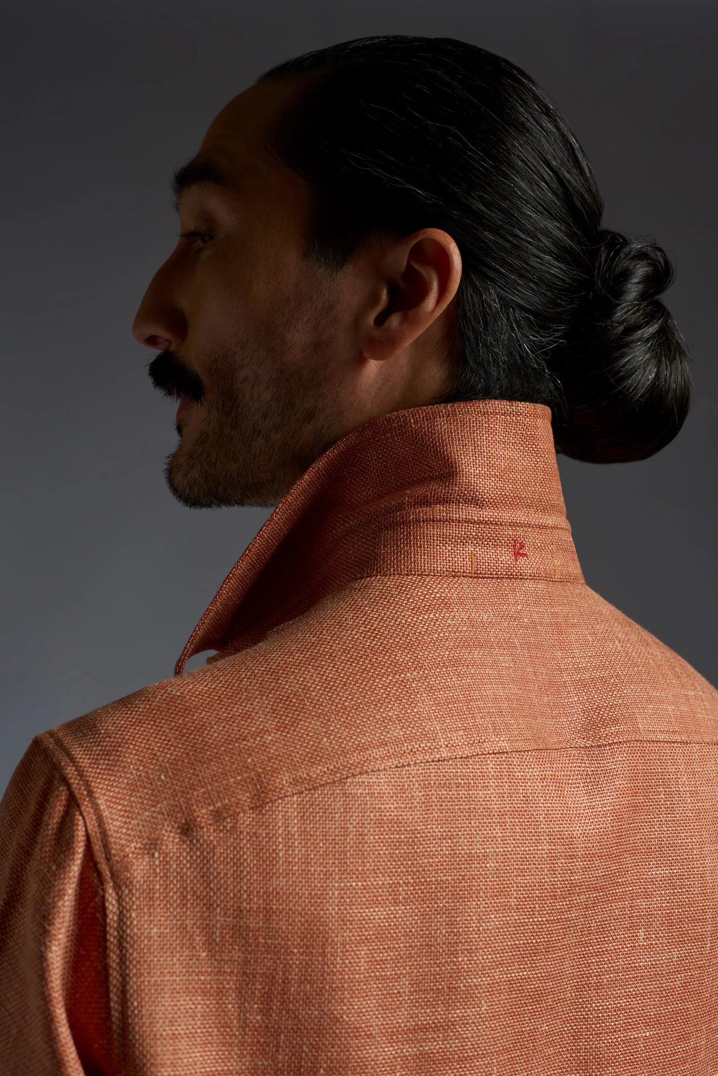 Wool Silk and Linen Four Pockets Overshirt - Image 4
