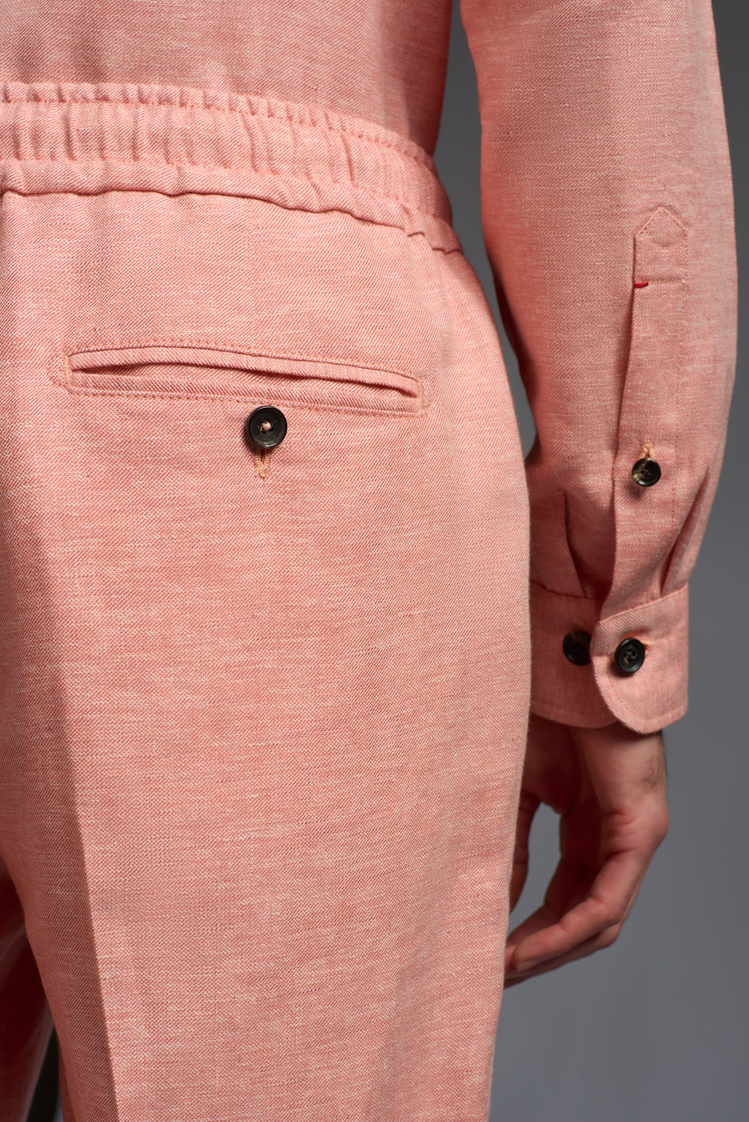 Linen Cashmere and Silk Drawstring Pants - Image 3