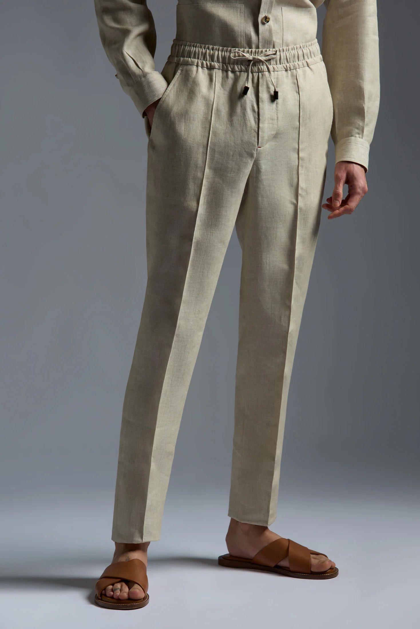 Linen Drawstring Pants - Image 10