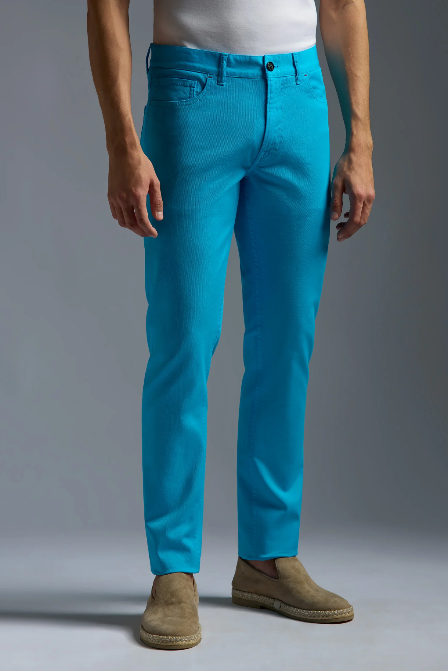Garment Dyed Comfort Cotton "Chiaja" 5 Pockets Pants - Image 6